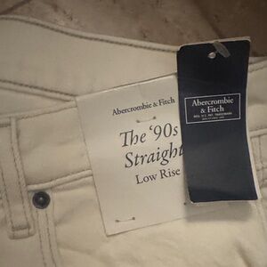 Abercrombie & Fitch Off-White Low Rise Jeans